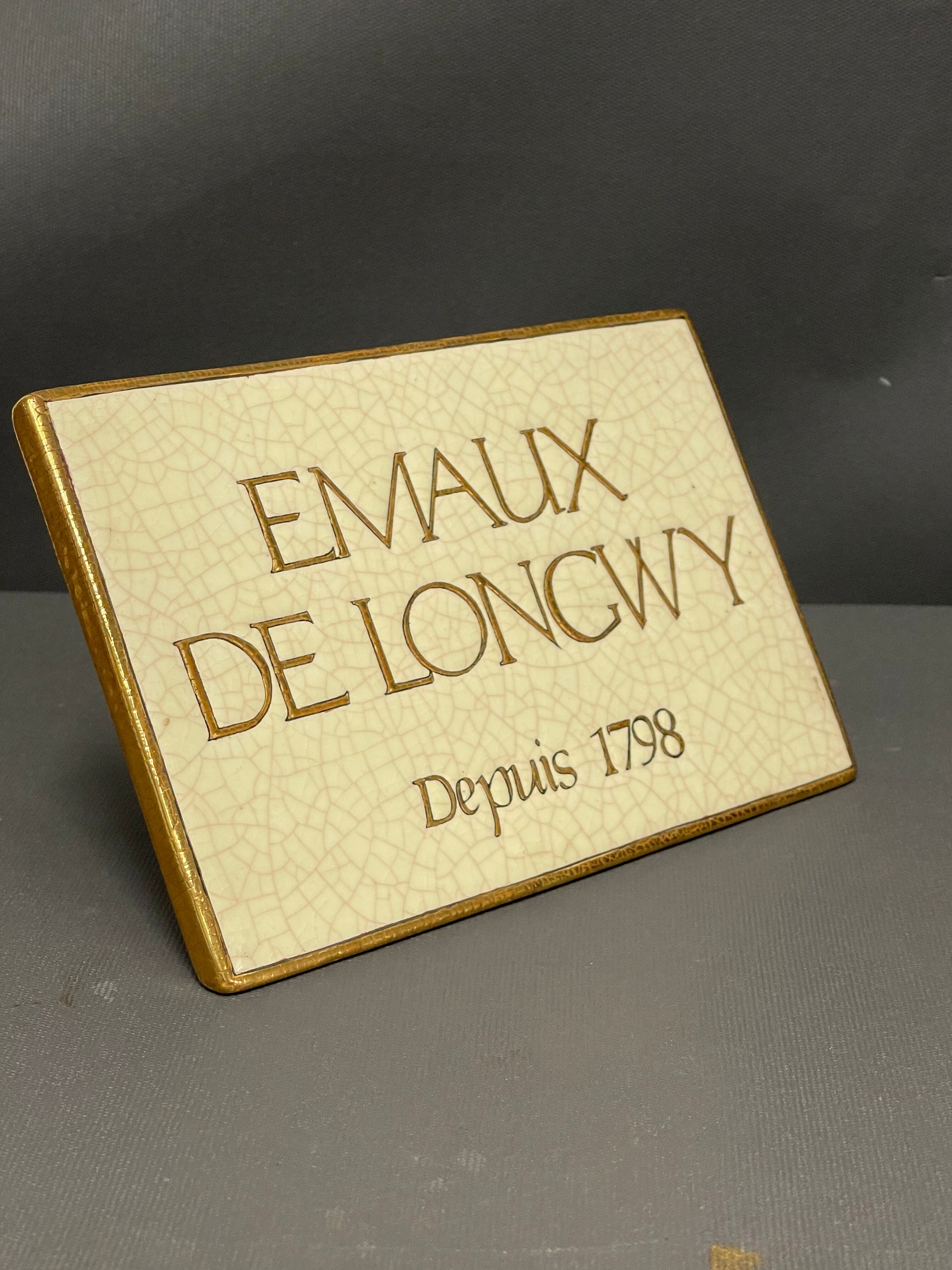 Longwy enamels, presentation plate