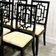 Set of 8 Jean Claude Mahey black lacquered dining chairs for Roche Bobois,