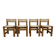 4 chaises en orme massif années 70