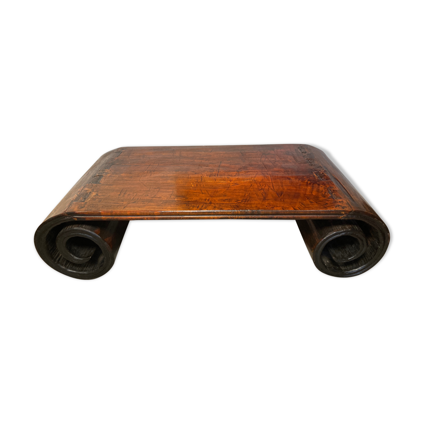 Midcentury Chinese antique scroll coffee table