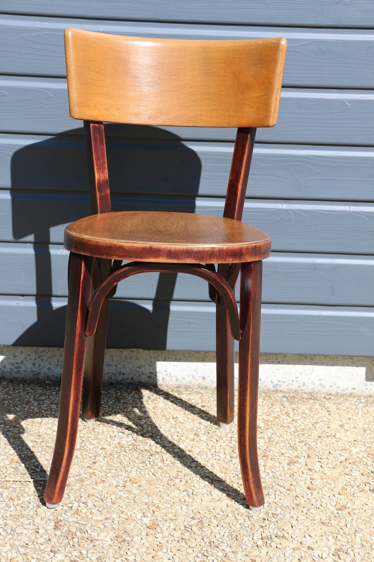 3 Baumann chairs with wide backs No. 30, dark beech