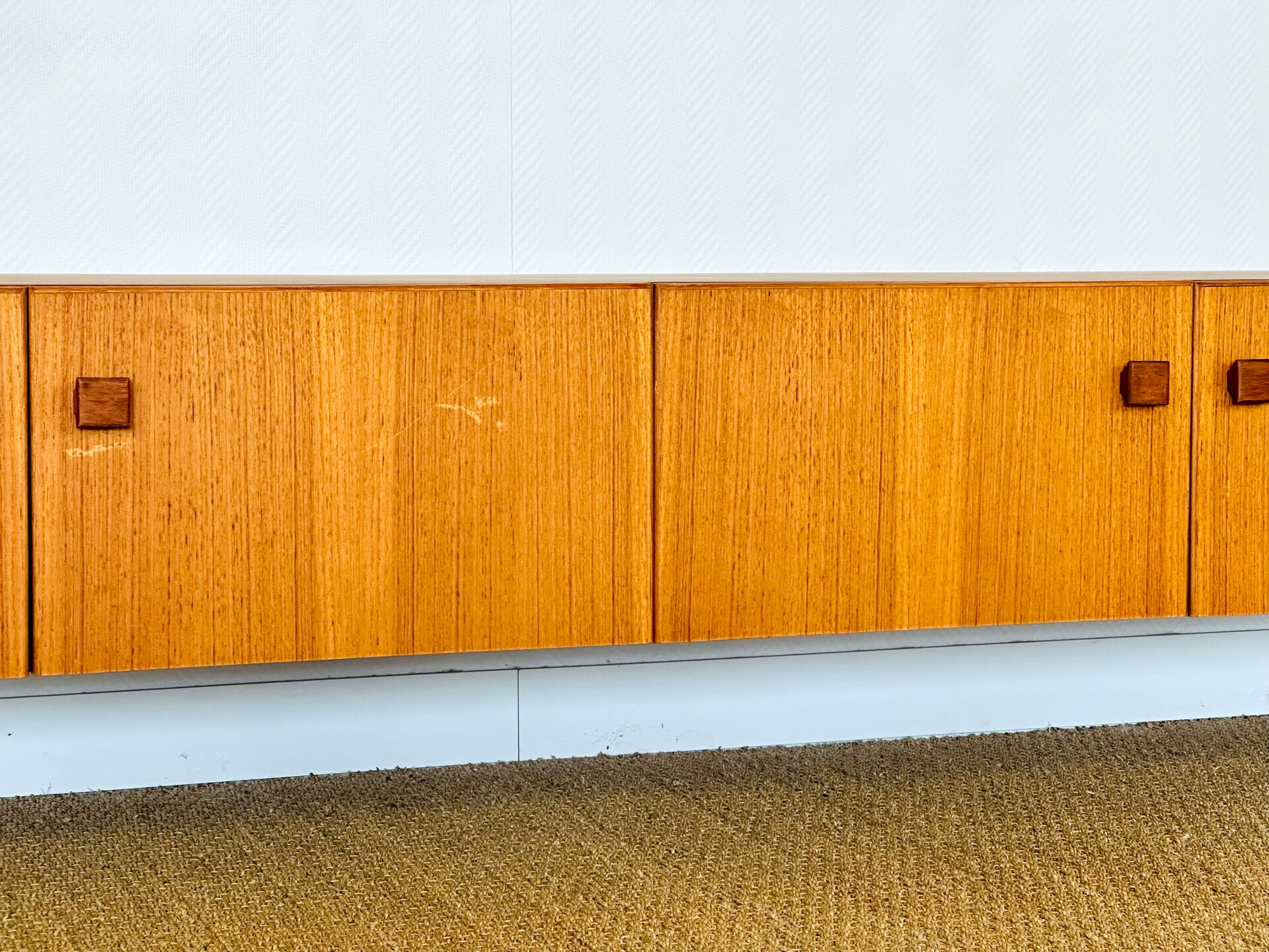 1960s minimalist Scandinavian teak sideboard