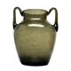Postmodern vase, olive antico glass, designed by Z. Horbowy, Poland, 1970s