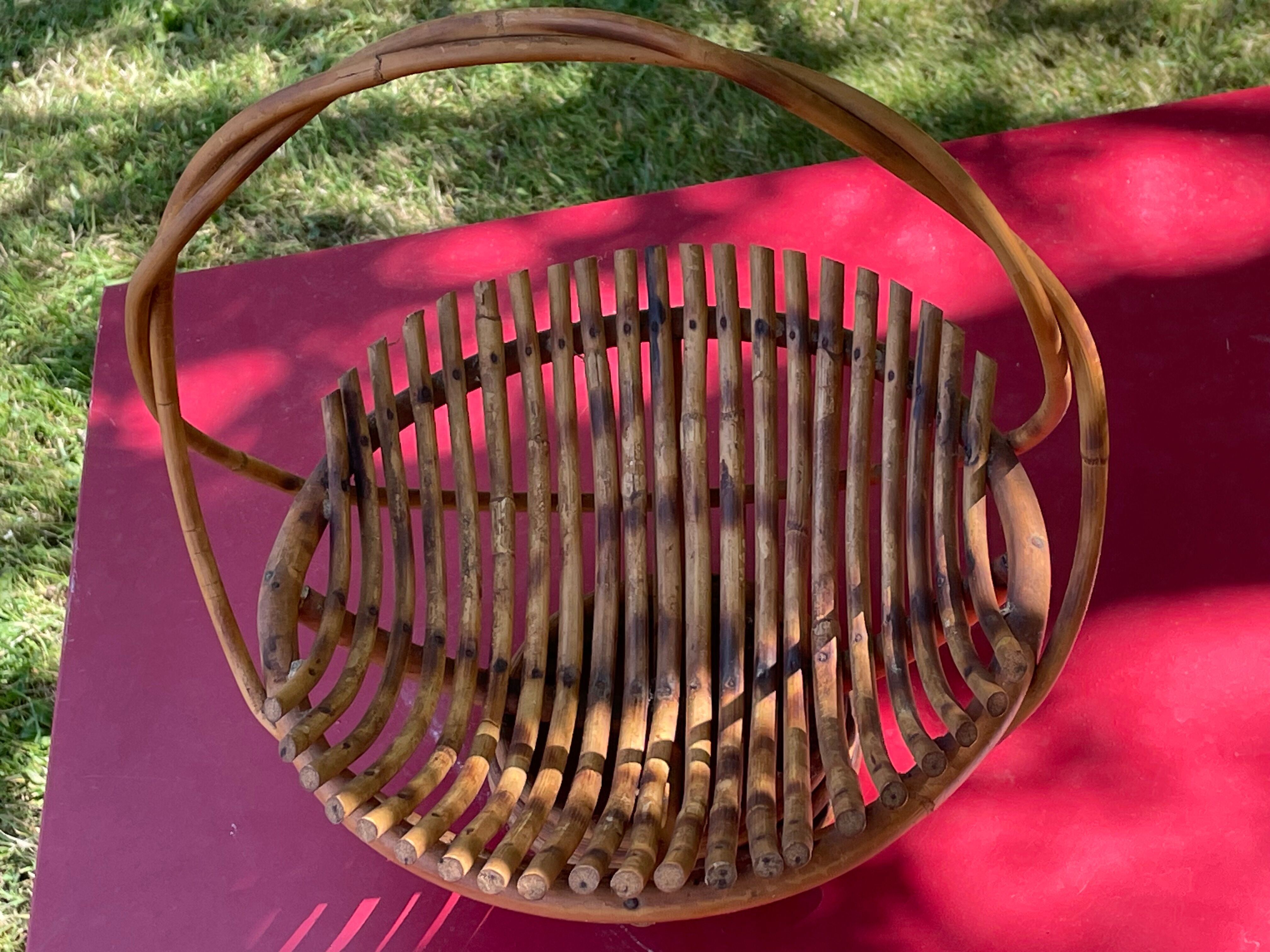 Wooden fruit basket 70s