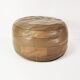 Patchwork leather pouf, Germany 1970s