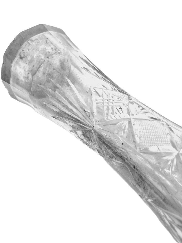 Vintage Polish crystal vase, 1930s