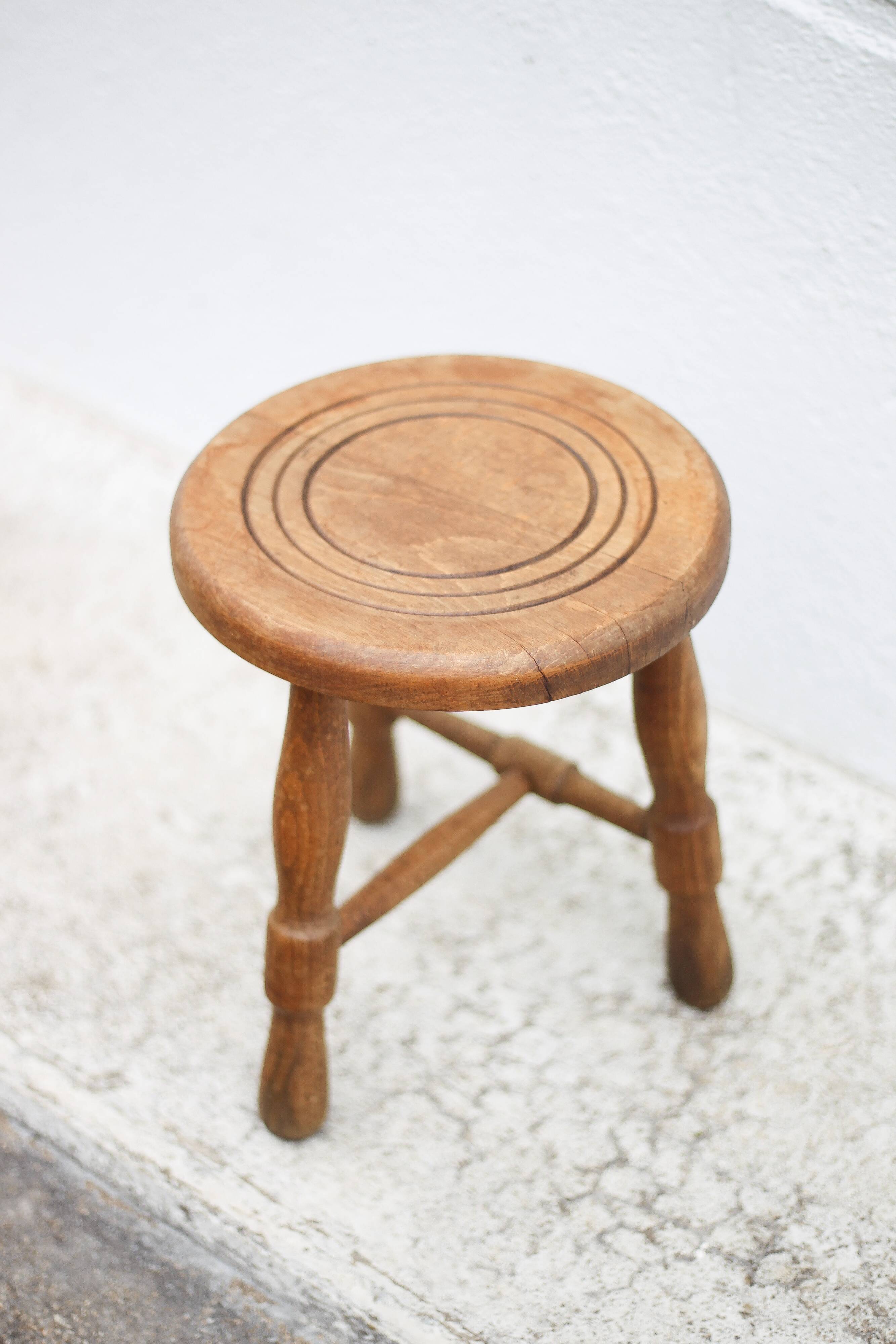 Vintage stool, wooden stool, side stool, plant holder