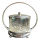 Biscuitier cristal taillé et métal argenté F. W. Quist (1831-1903)