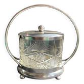 Biscuit maker cut crystal and silver plated metal FW Quist (1831-1903)