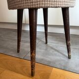 Wooden and wool stool