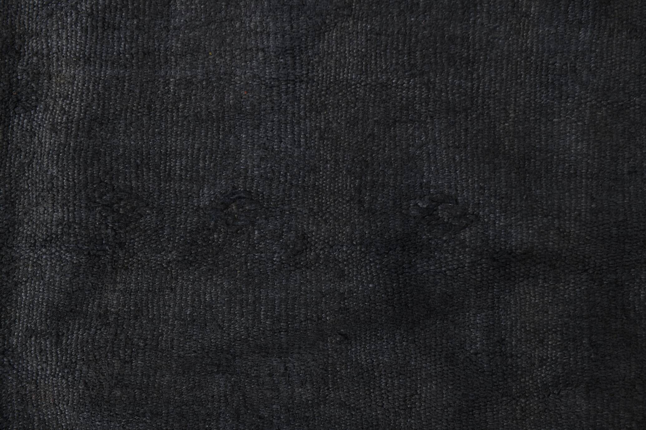 6x7 Charcoal Handwoven Anatolian Kilim Rug, 172x218 Cm