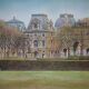 Rolf Rafflewski: the Louvre Museum, original signed lithograph.