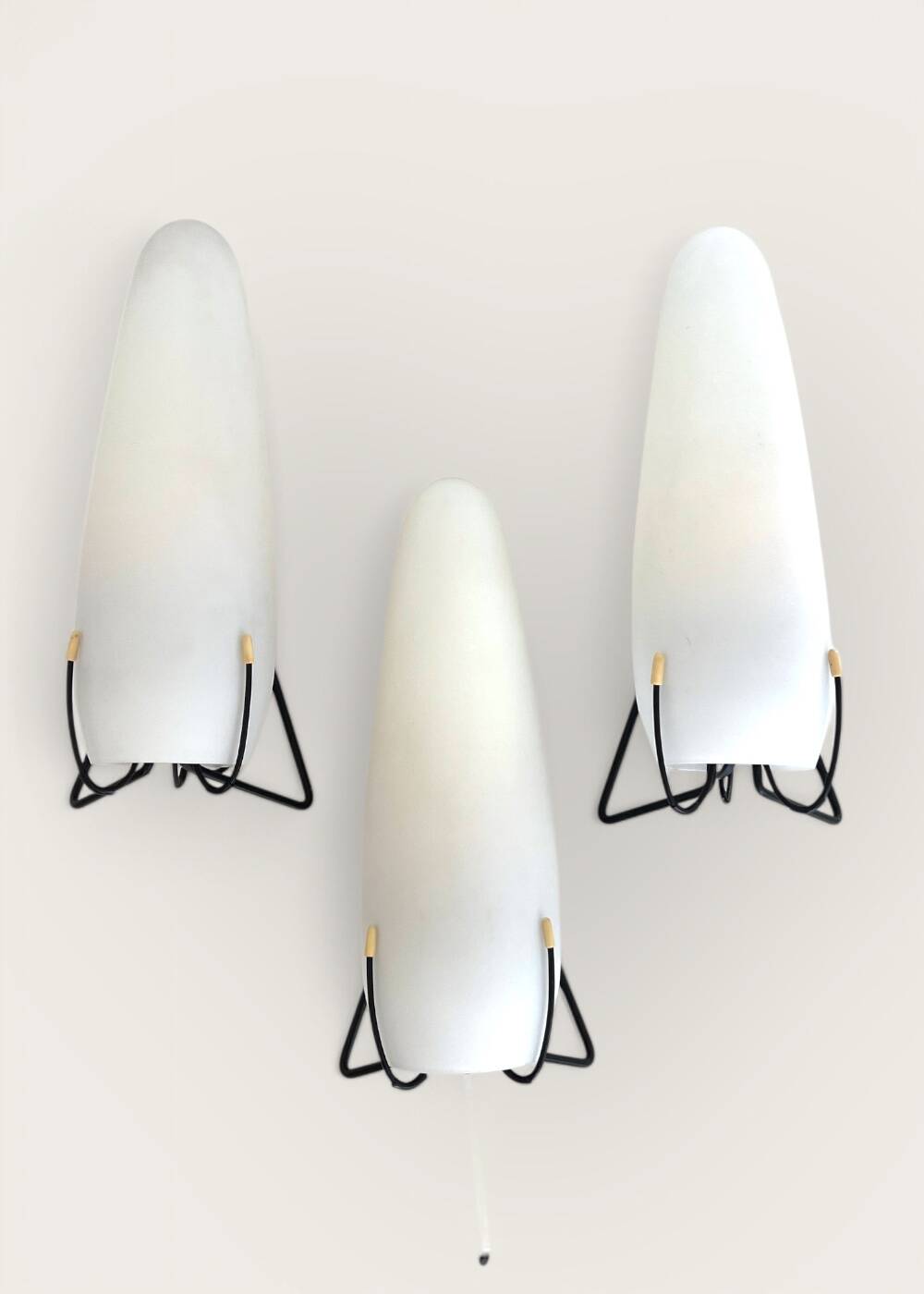 Three Scandinavian wall lamps by Louis Kalff for Philips, 1960s