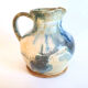 Enamelled stoneware pitcher signed La Borne