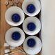 5 Blue Flower Pots by Verner Panton produced by Louis Poulsen