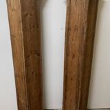 Pair of corners in ash and oak of the nineteenth century