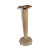Raw wood candlestick