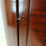 Edwardian mahogany bow-fronted wardrobe by Maple & Co