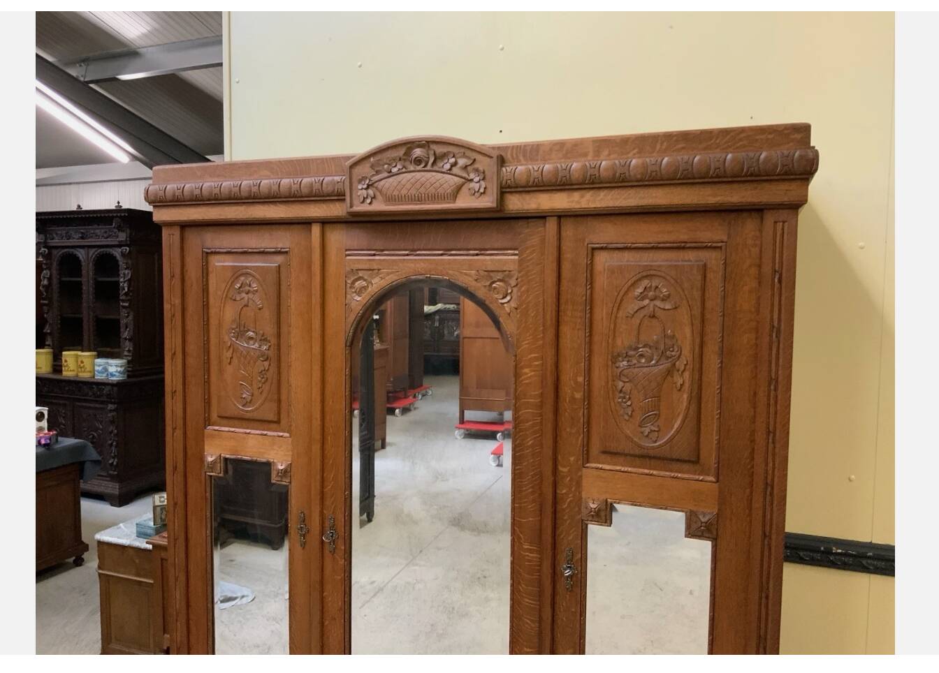 Antique Art Nouveau wardrobe