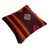 Vintage turkish kilim cushion cover , 40 x 40 cm