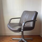 Pair of Geoffrey Harcourt armchairs - Artifort - Circa 1970 - brown leather