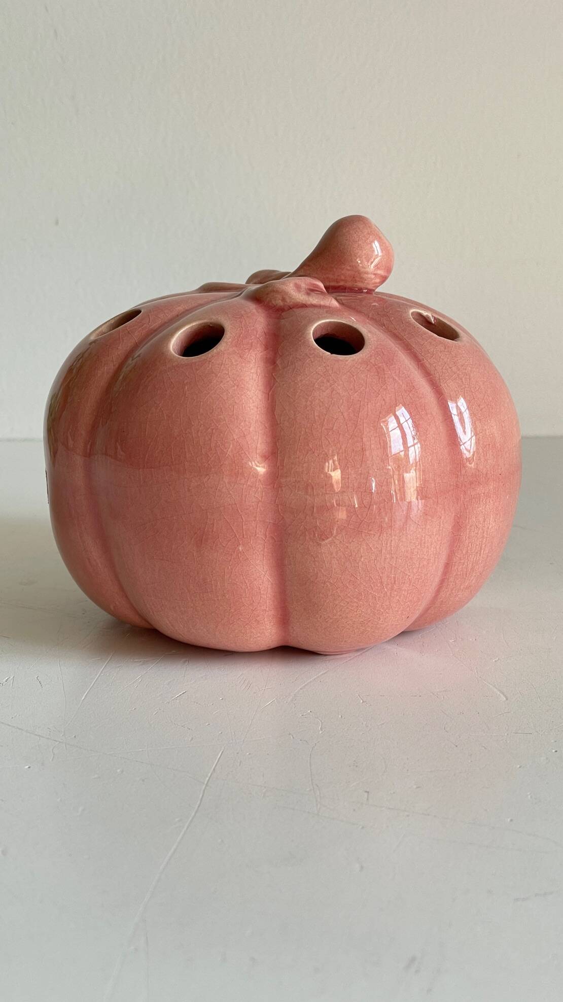 Vase, pique-fleurs vintage en céramique