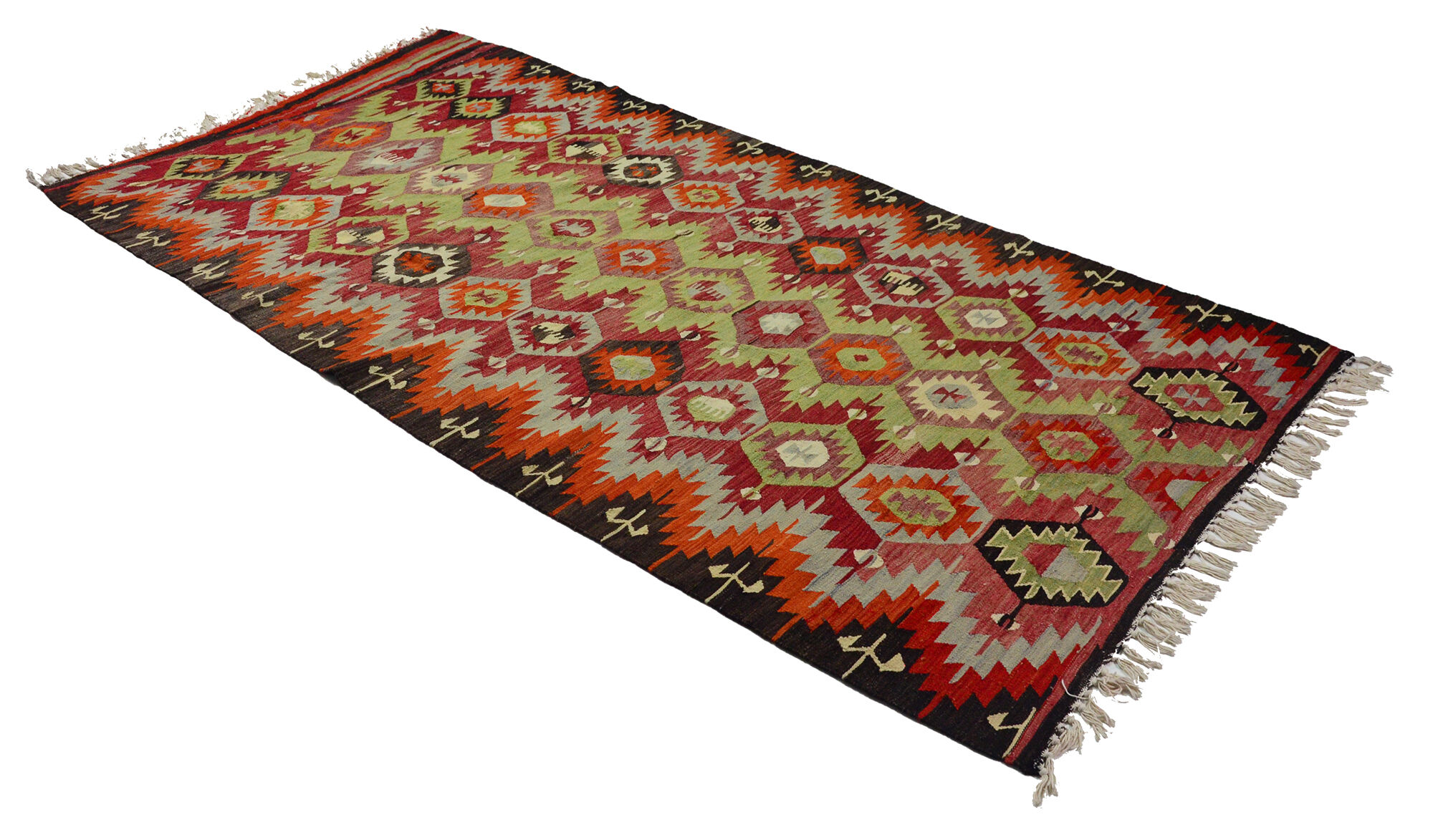 Anatolian handmade kilim rug 314 cm x 162 cm