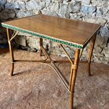 Rattan and wicker table from the 60s/70s