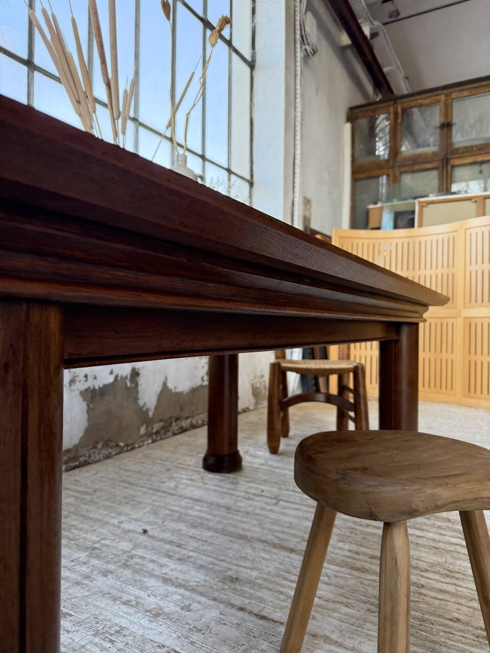 Dudouyt oak dining table 1940