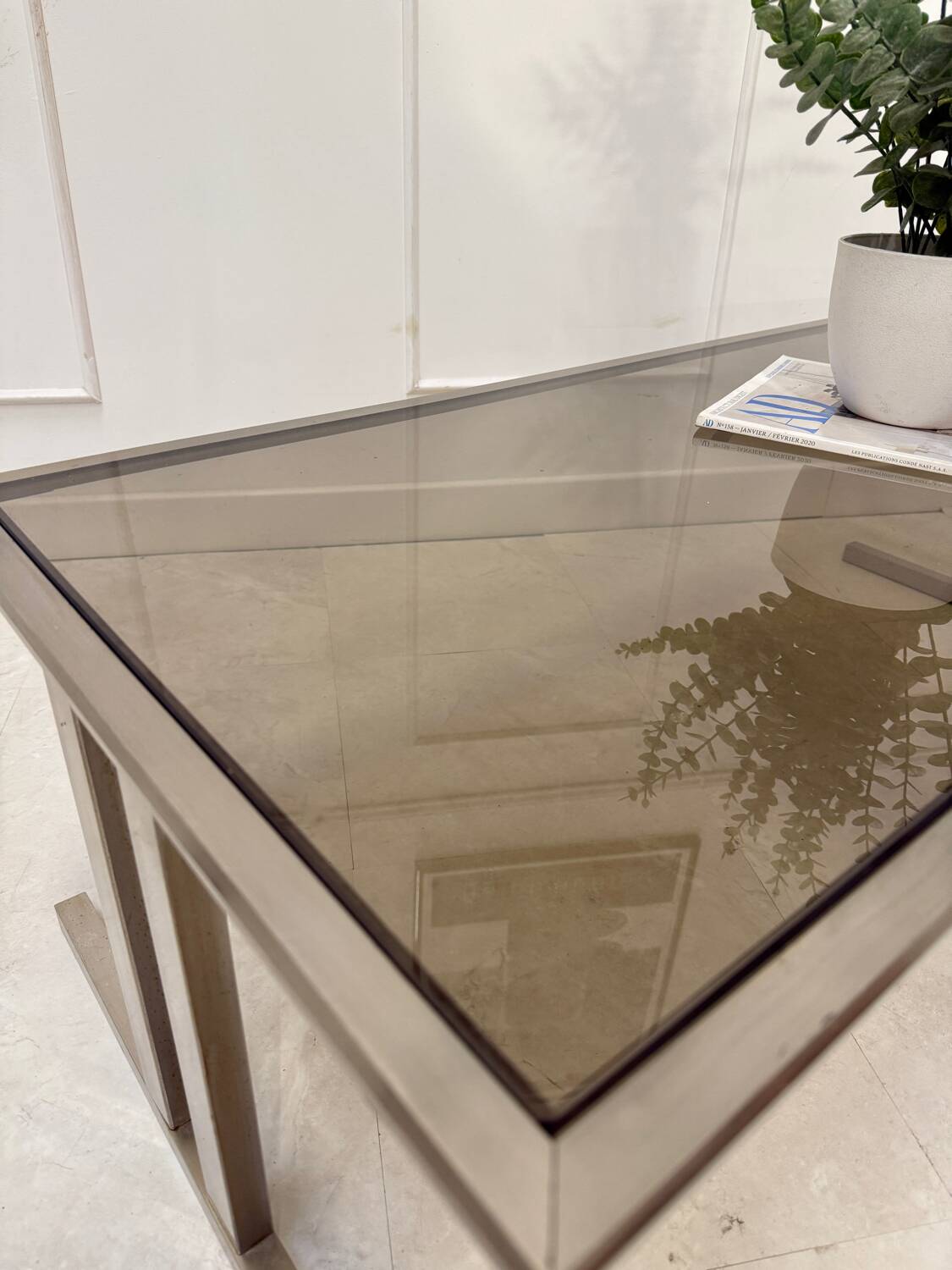 Smoked glass coffee table