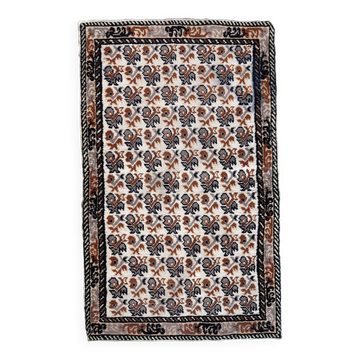 Tapis Vintage Savonnerie Français Fait Main en Laine – 83cm x 138cm