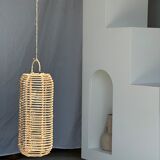 Small lantern-shaped rattan suspension H35 D15