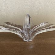 Vase / centrepiece in vintage sculptural crystal – organic star shape