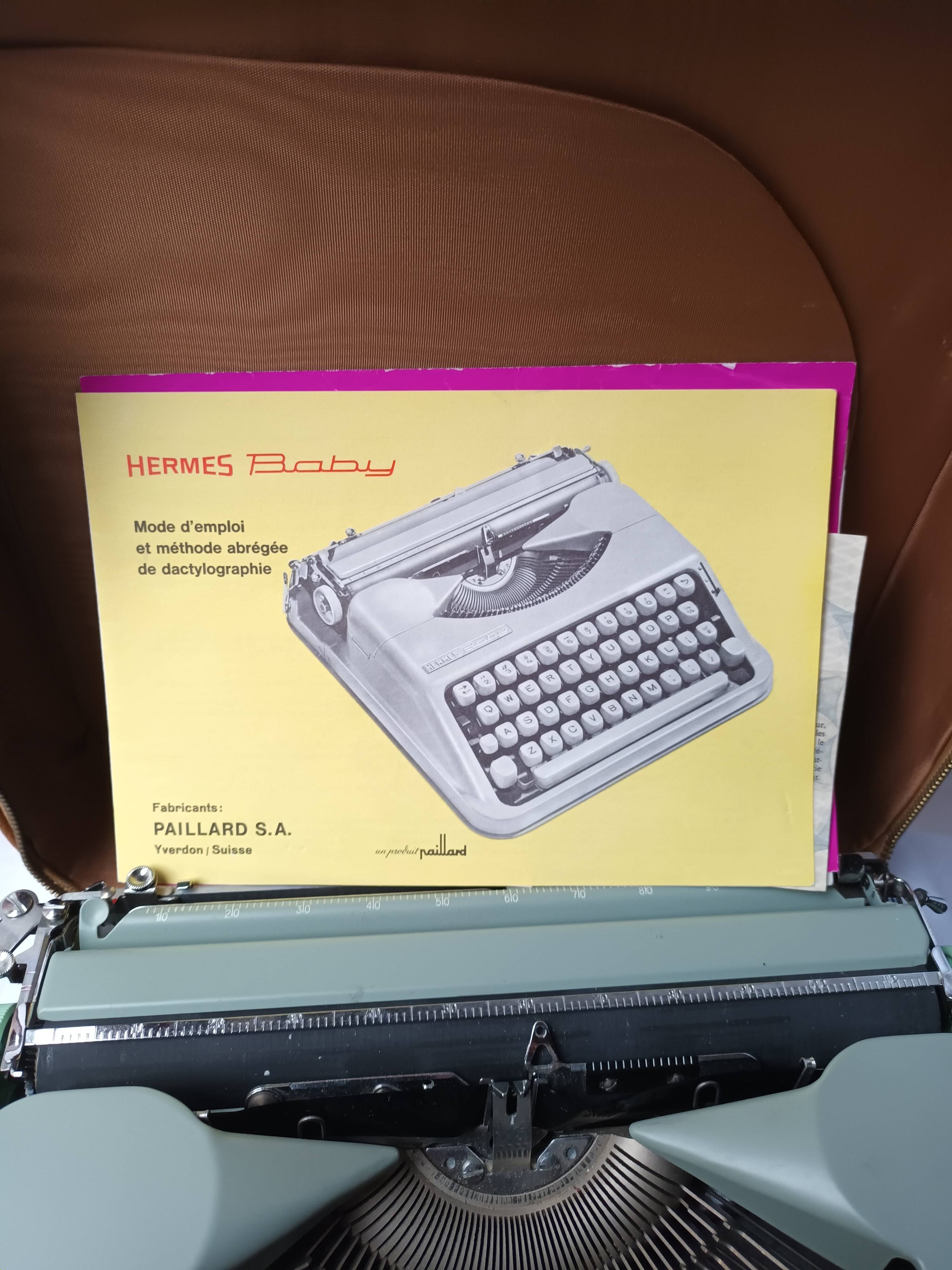 Hermes baby typewriter by paillard sa, 60s