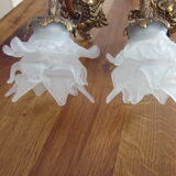 Pair of bronze wall lamps