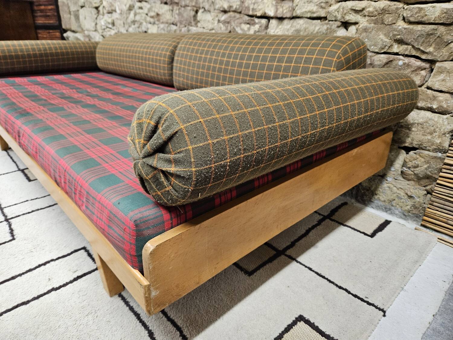 Vintage chaise longue daybed 1960"