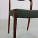 4 chaises Niels Møller « Modèle- 71 » palissandre & tissu 1951