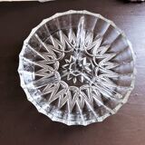 Plat de service dit "mendiant" verre taillé vintage
