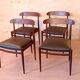 4 chaises scandinaves vintage design 1960 teck