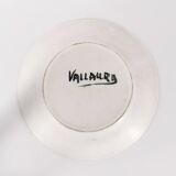 Vintage hand decorated plate signed Vallauris 60's