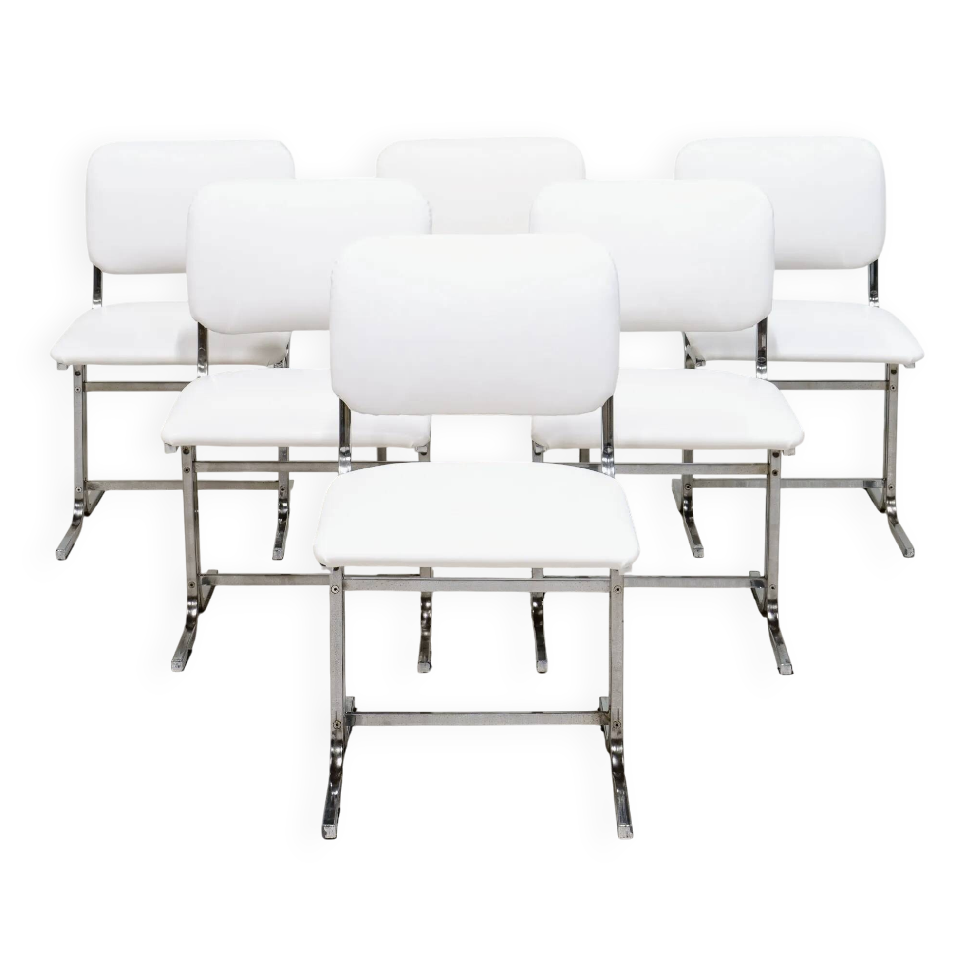Six chairs. Italy 1970s.