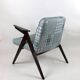 Grey-Blue Chequered Bunny Armchair by Józef Chierowski, 1970s