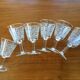 Set de 6 verres à porto ciselés