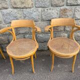 Set of 4 caned chairs