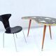 Kidney-shaped coffee table with mosaic top, 1950s