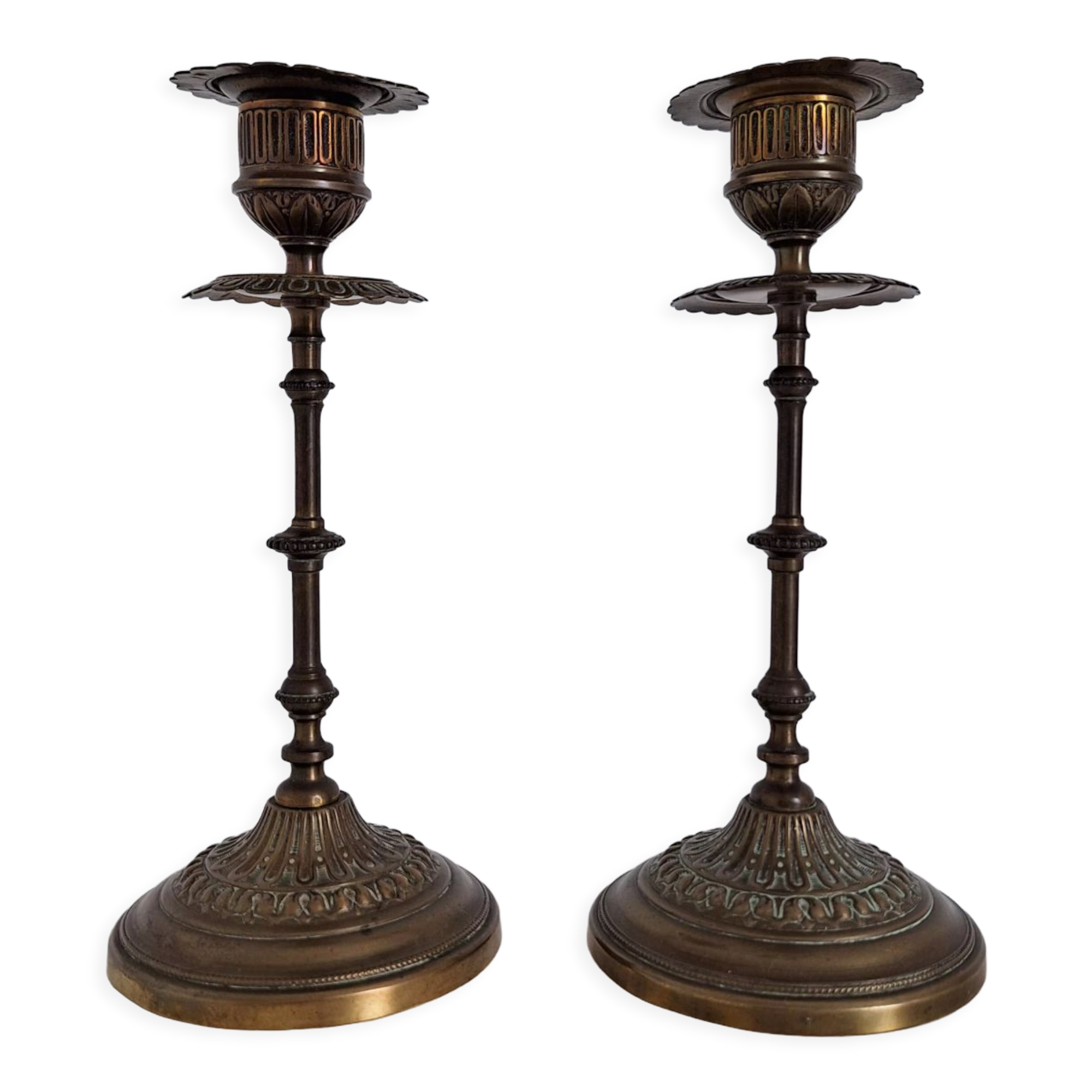 Vintage brass candle holders
