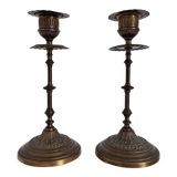 Vintage brass candle holders