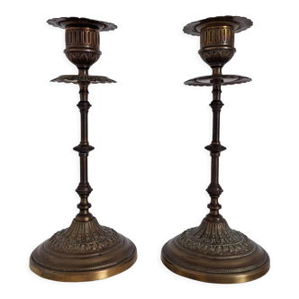 Vintage brass candle holders