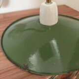 Enamelled sheet metal wall light