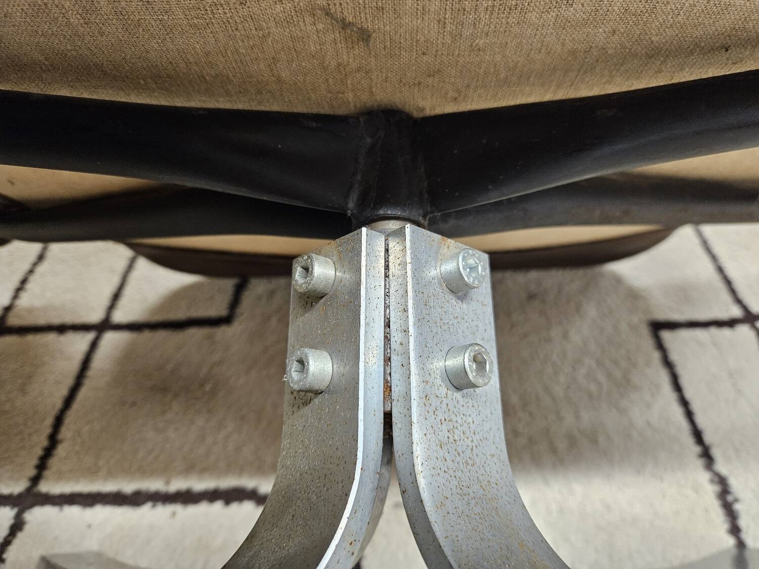 Vintage leather lounge chair 1960
